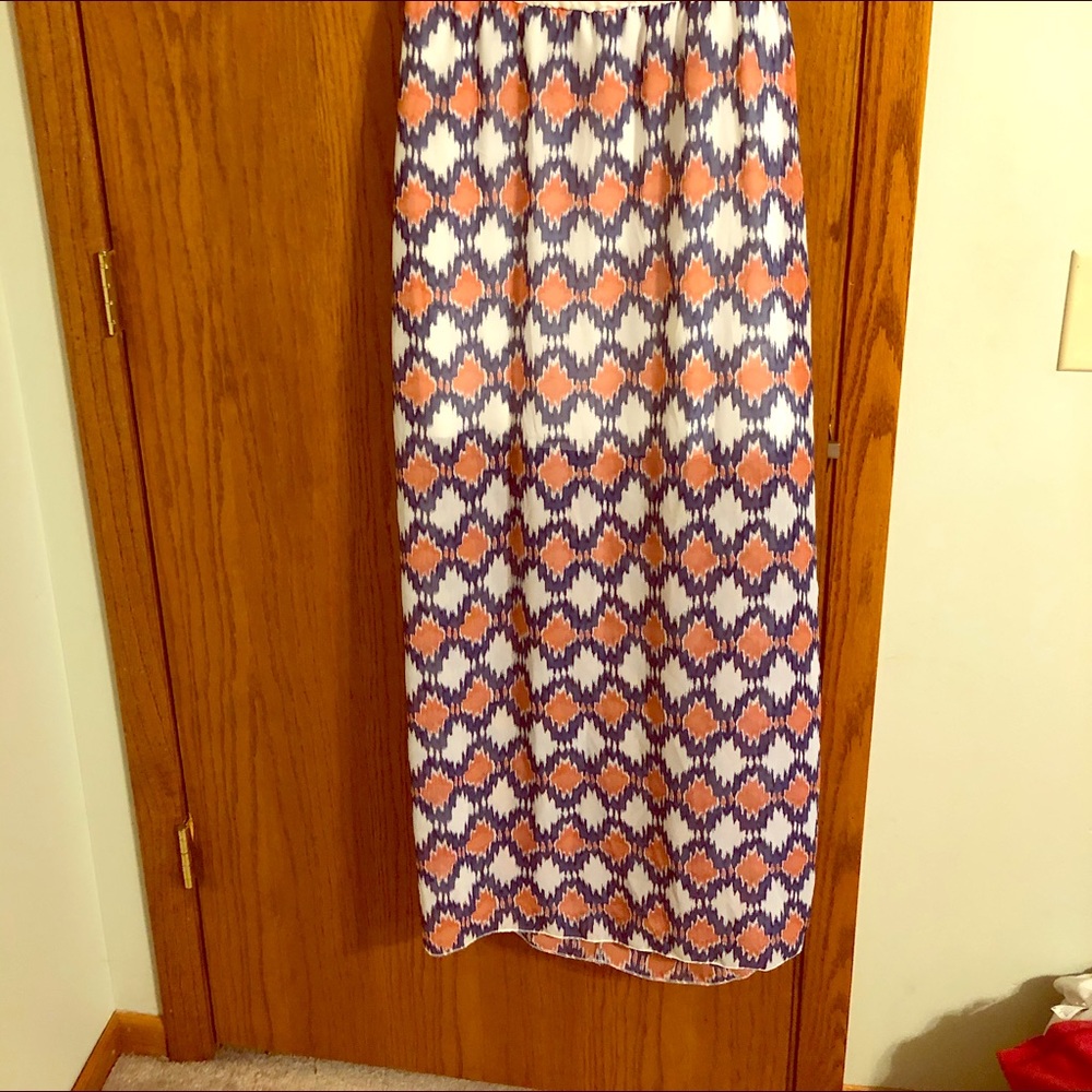 Size large strapless dress.